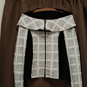 Joseph Ribkoff Textured Stretch Zip Jacket Sz 8